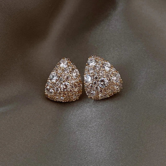 Luxury Micro set Zircon Drop shaped Earrings Delicate Accessories For Korean Fashion Jewelry Party Women’s Stud Earring Mother's Day Great Gift Ideas 2025