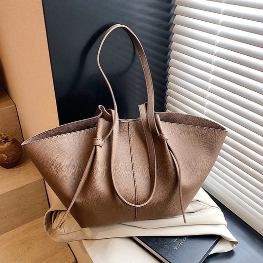  Shoulder Tote Bags For Women Soft PU Leather 2-IN-1 Big Capacity Shopper Tote Set 2025 Luxury Designer Handbags